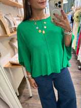 Green Kimono Sleeves Top