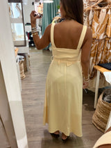Light Yellow Belted Dress