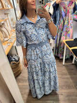 Blue Mix Maxi Dress