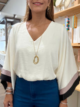 Ivory Kimono Sleeves Top
