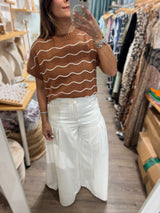 Caramel Knitted Top
