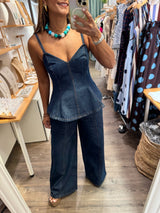Dark Denim Top & Jeans Set