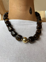 Mocha Tones Detail Necklace