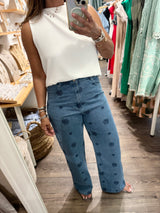 Embroidered Detail Jeans