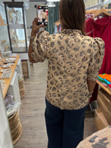 Gold Animal Print Top