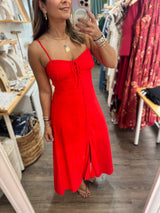 Red Strappy Dress
