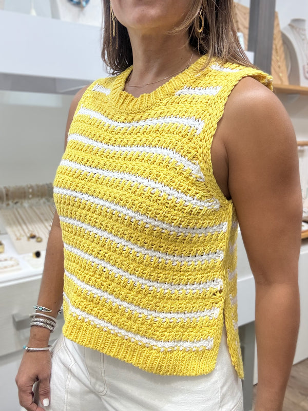 Yellow Knitted Top