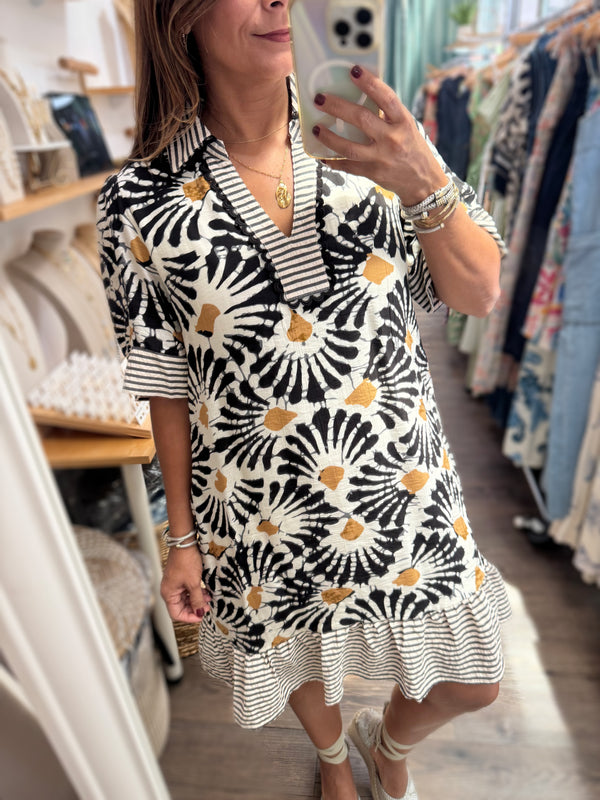 PRE-ORDER Black Contrast Dress