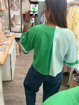 Green & Aqua Top