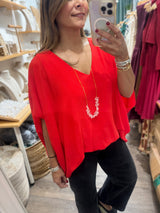 Red Caftan Top