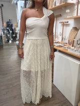 Ivory Lace Maxi Skirt