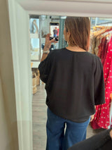 Black Dolman Sleeves Top