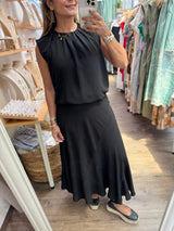 Black Top & Skirt Set