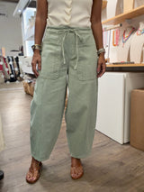 Light Green Barrel Jeans