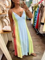 Multi Stripes Maxi Dress