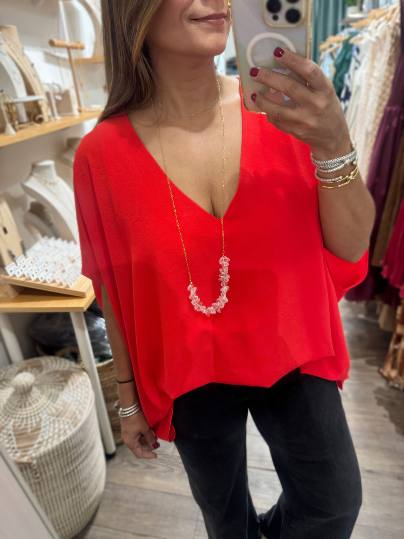 Red Caftan Top