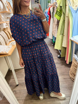 Navy & Brick Polka Dots Set