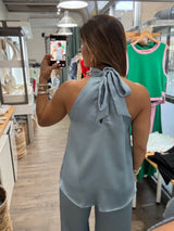 Ice Blue Top & Pant Set