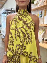 Chartreuse Print Top & Pant Set