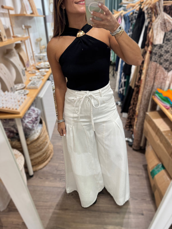 White Wide Leg Jean