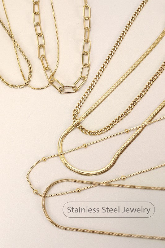 Stainless Steel Chain Necklaces (8 styles available)
