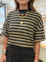 Brown & Black Stripes Top