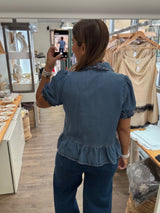 Denim Button Down Top