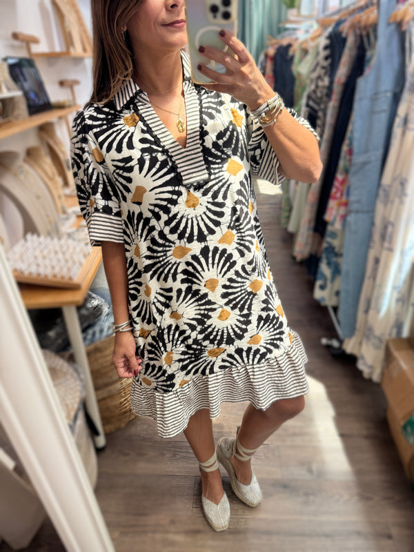 PRE-ORDER Black Contrast Dress