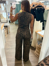 Leopard Print Vest Top & Pant Set