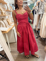 Cranberry Contrast Stitch Dress