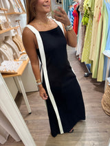 Black & White Side Detail Dress