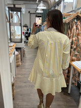 Yellow Drop Waist Dress