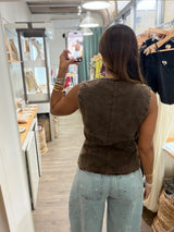 Brown Corduroy Vest/Top