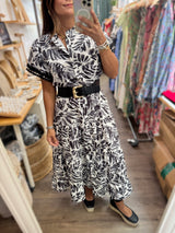 Grey Mix Drawstring Dress