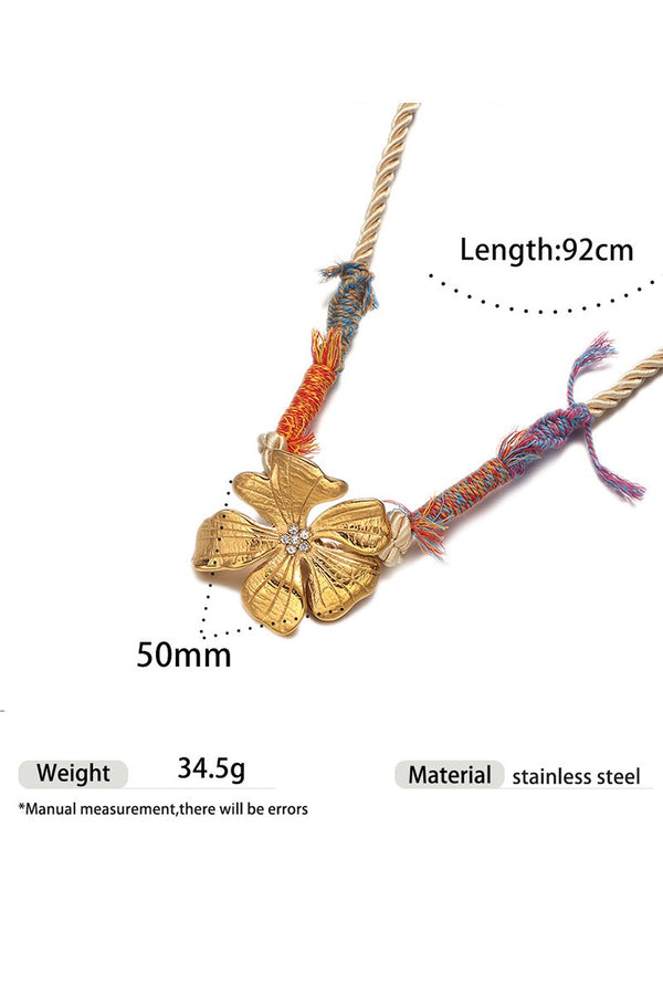 Flower Rope Necklace