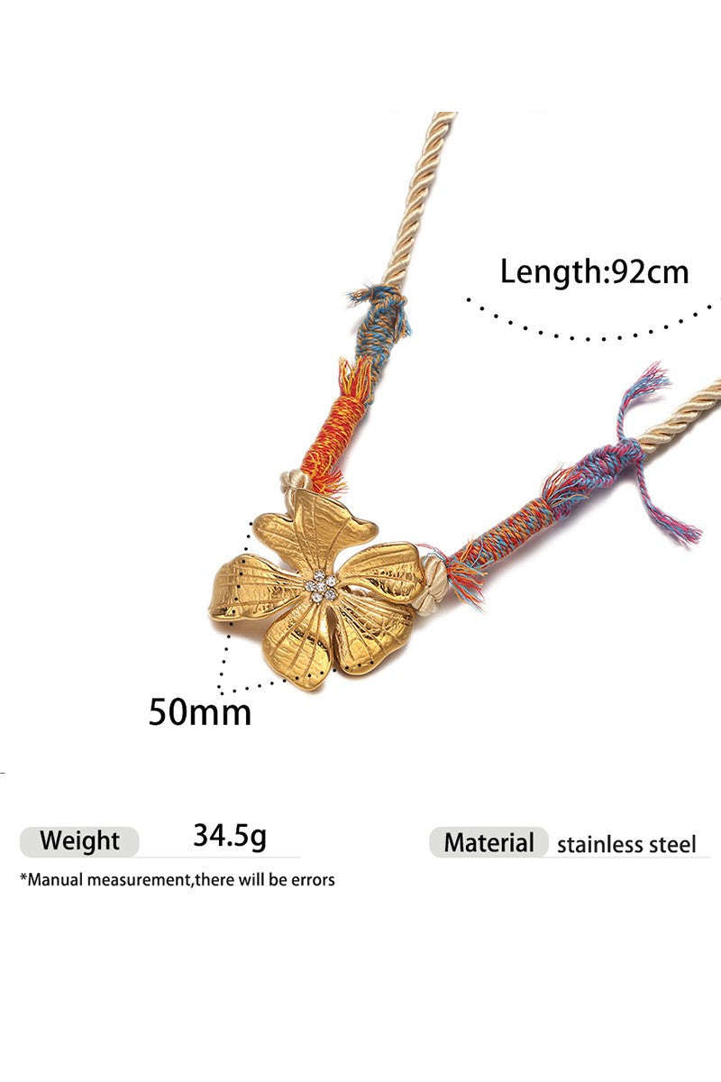 Flower Rope Necklace