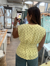 Yellow Polka Dots Top