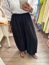 Black Harem Pants w/Drawstring Hem