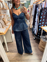 Dark Denim Top & Jeans Set