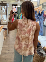 Blush Brown Cowl Neck Top