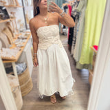 Beige Crochet Tube Top
