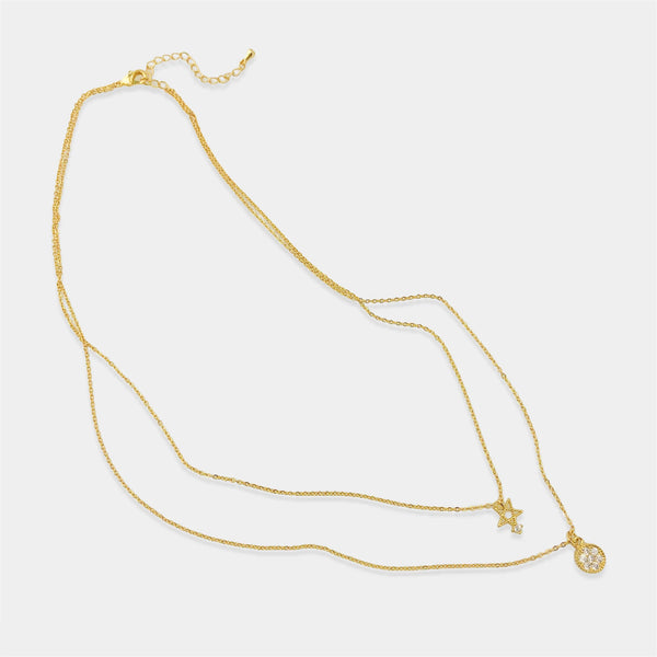 Gold Double Layer Necklace