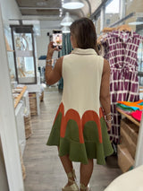 Almond Collared Neck Dress