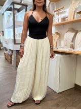 Black & Ivory Back Detail Jumpsuit