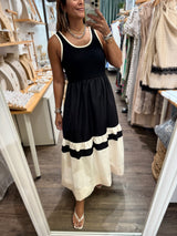 Black & Ivory Contrast Dress