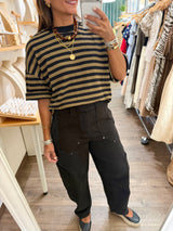 Black Barrel Pants