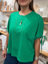 Green Drawstring Top