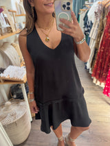 Black V-Neck Dress
