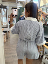 Blue Stripes Romper