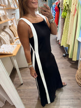 Black & White Side Detail Dress